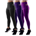 Kit 3 Calça Legging Feminina Fitness Academia com Bolsos