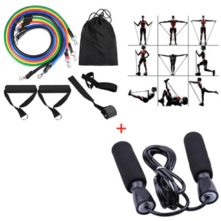 Kit 11 elástico extensor para treino funcional em casa