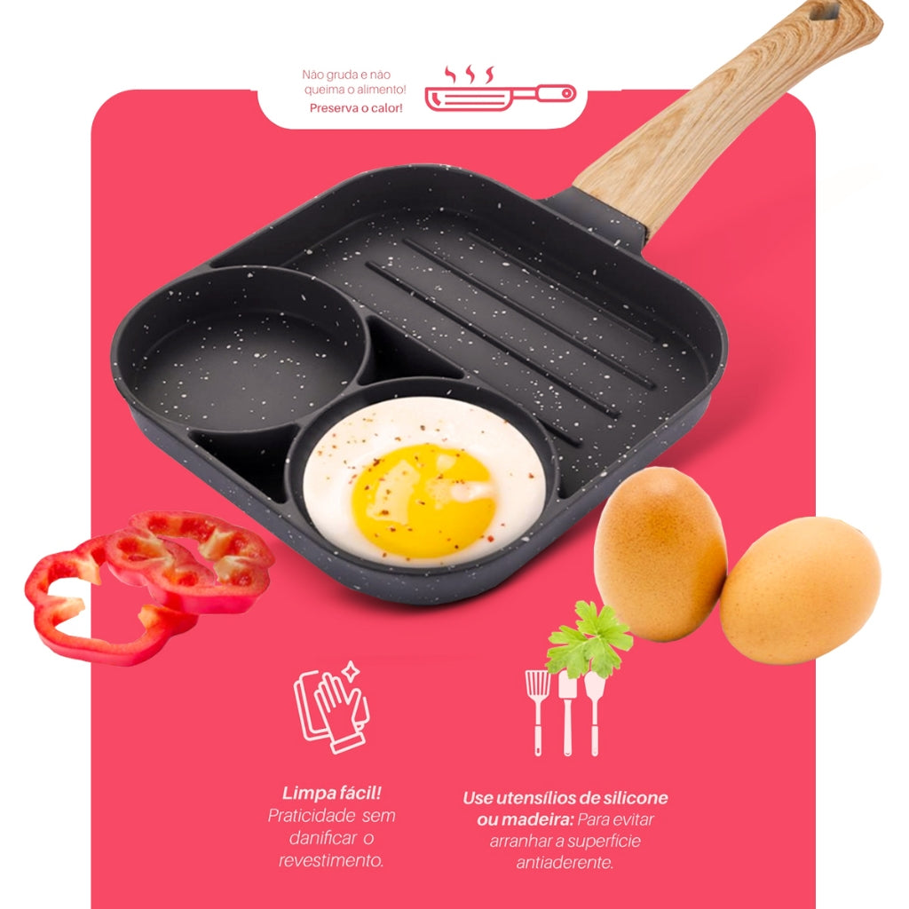 Frigideira Antiaderente 3 Em 1