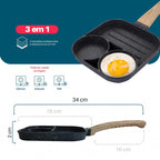 Frigideira Antiaderente 3 Em 1