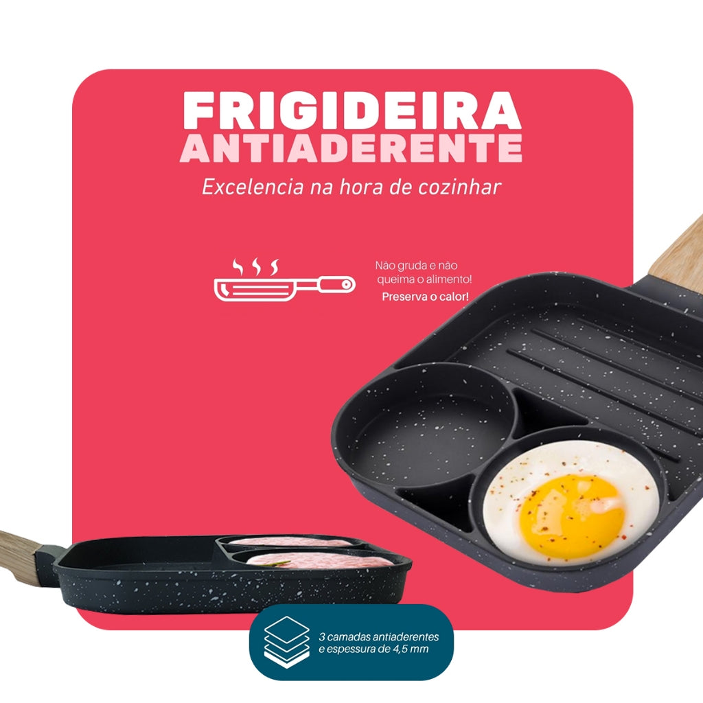 Frigideira Antiaderente 3 Em 1