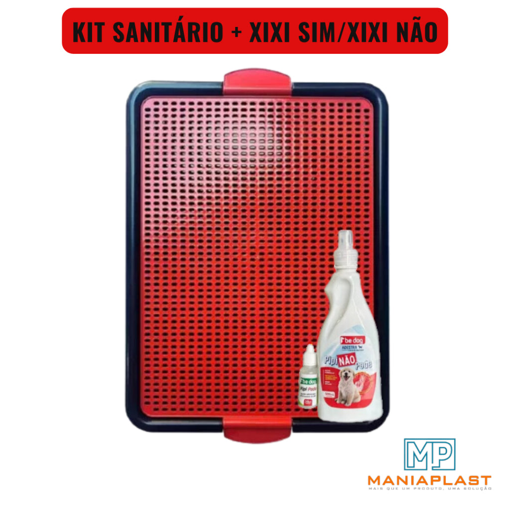 Kit Sanitário Pet + Educador Pet Xixi Sim Xixi Não