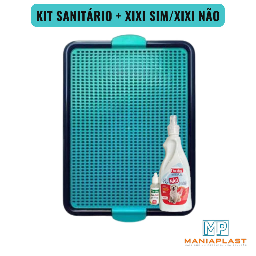 Kit Sanitário Pet + Educador Pet Xixi Sim Xixi Não