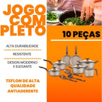 Jogo de Panelas 10 Peças Antiaderente Vanila Bianco D’Itália