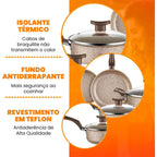 Jogo de Panelas 10 Peças Antiaderente Vanila Bianco D’Itália