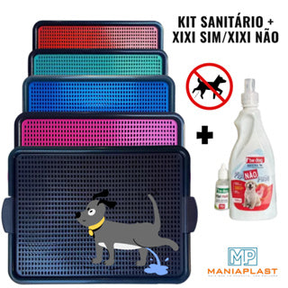 Kit Sanitário Pet + Educador Pet Xixi Sim Xixi Não
