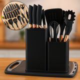 Conjunto Profissional de Utensílios Cozinha 19 Peças – Silicone Antiaderente.