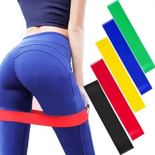 Kit 5 faixas elásticas para exercício