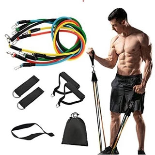 Kit 11 elástico extensor para treino funcional em casa